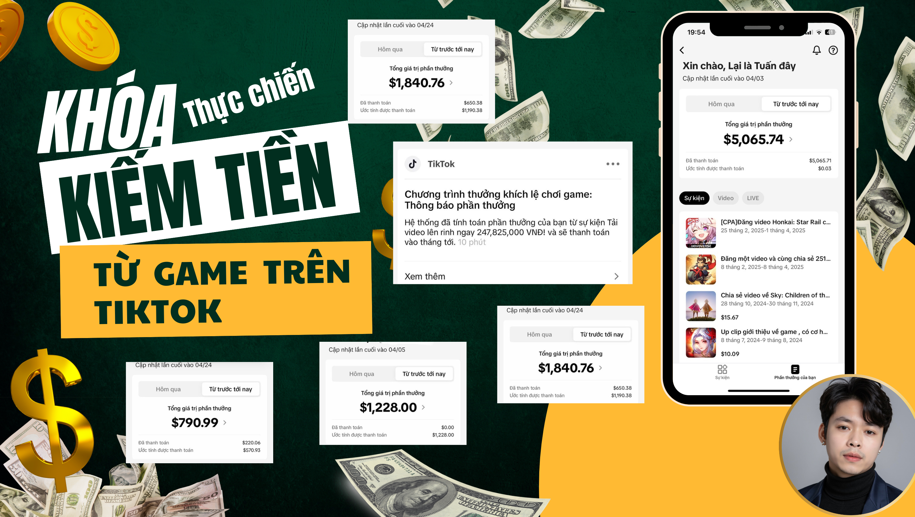 KHÓA KIẾM TIỀN TỪ GAME TRÊN TIKTOK – HOÀN 100% TIỀN NẾU KHÔNG RA KẾT QUẢ